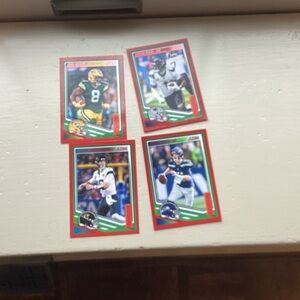 Set of 4 Football Trading Cards